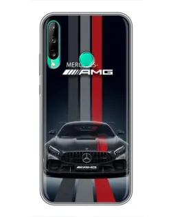 Чохол для Huawei Y6p з картинкою «Mercedes — білий карбон»