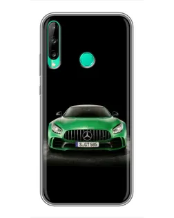 Чохол для Huawei Y6p з картинкою «Mercedes — неоновий лого»