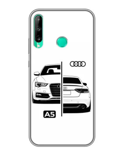 Чехол для Huawei Y6p с картинкой «Audi — контрастный дизайн»