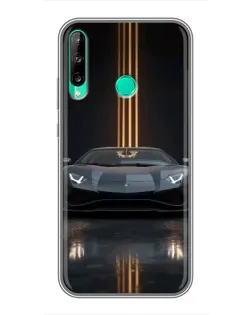 Чохол для Huawei Y6p з картинкою «Lamborghini золоті лінії»