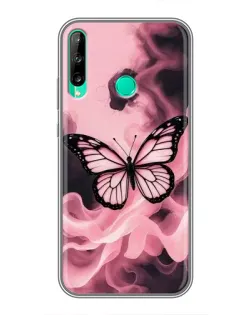 Чехол для Huawei Y6p с картинкой «Бабочка в дыму»