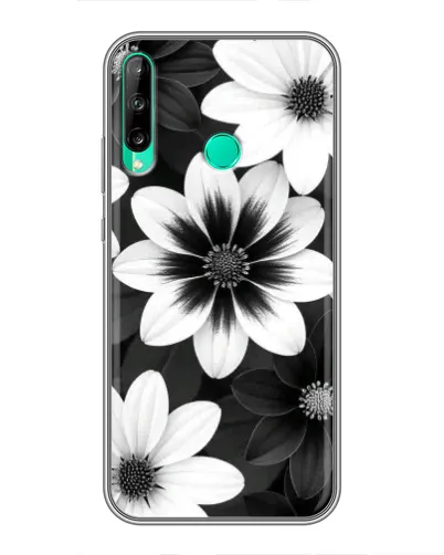Чохол для Huawei Y6p з картинкою «Монохромні айстри»