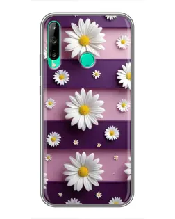 Чохол для Huawei Y6p з картинкою «Ромашки на фіолетовому»