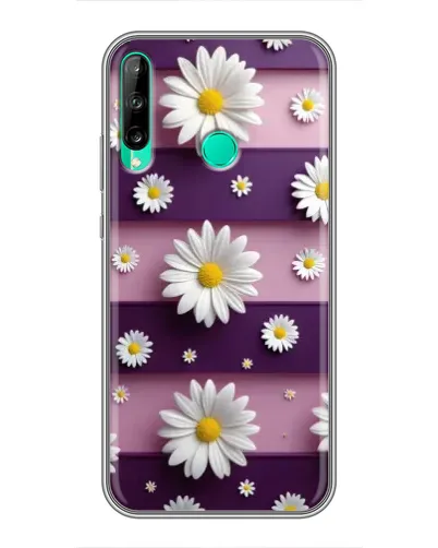 Чохол для Huawei Y6p з картинкою «Ромашки на фіолетовому»