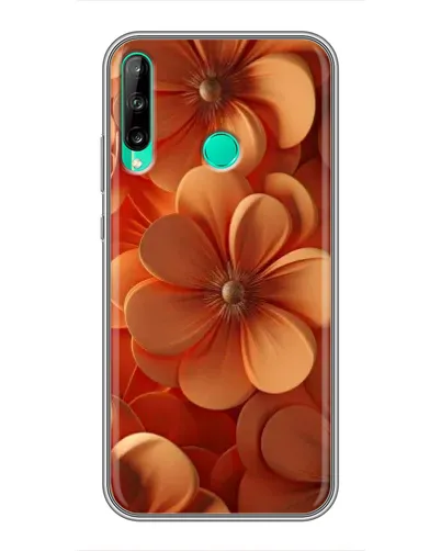 Чохол для Huawei Y6p з картинкою «Помаранчева макро квітка»