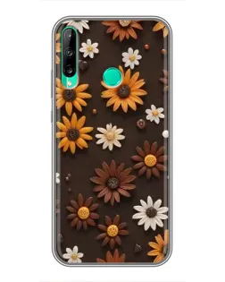 Чохол для Huawei Y6p з картинкою «Візерунок з маленьких соняшників»