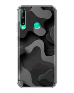 Чохол для Huawei Y6p з картинкою «Темний абстрактний камуфляж»