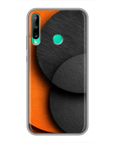 Чохол для Huawei Y6p з картинкою «Геометрія помаранчевих кіл»