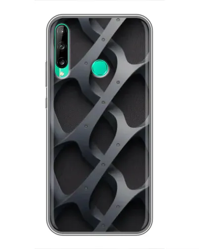 Чохол для Huawei Y6p з картинкою «Об'ємне сіре плетіння»