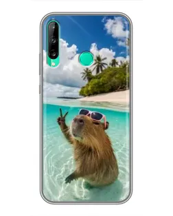 Чохол для Huawei Y6p з картинкою «Капібара на морі»