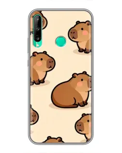 Чохол для Huawei Y6p з картинкою «Паттерн милих капібар»