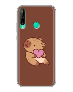 Чохол для Huawei Y6p з картинкою «Капібара з серцем»