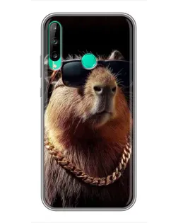 Чохол для Huawei Y6p з картинкою «Капібара золотий ланцюг»