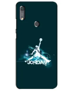 Чехол для Huawei Y6s с картинкой «Jordan Blue Fire»