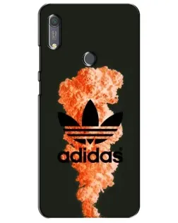 Чохол для Huawei Y6s з картинкою «Помаранчевий дим Adidas»