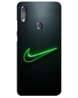 Чохол для Huawei Y6s з картинкою «Неоновий контур Nike»
