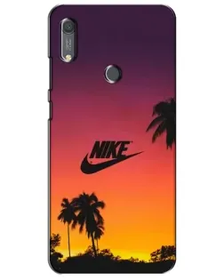 Чохол для Huawei Y6s з картинкою «Nike на заході сонця»