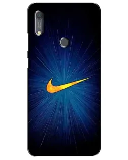 Чехол для Huawei Y6s с картинкой «Синий пульс Nike» Чехол для Huawei Y6s с картинкой «Синий пульс Nike»