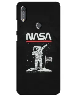 Чохол для Huawei Y6s з картинкою «NASA — крокуємо по Місяцю»