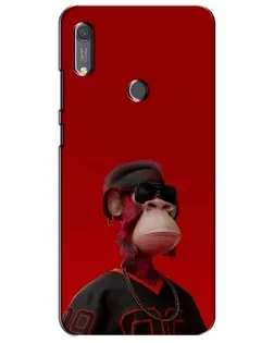 Чохол для Huawei Y6s з картинкою «Bored Ape в червоному»