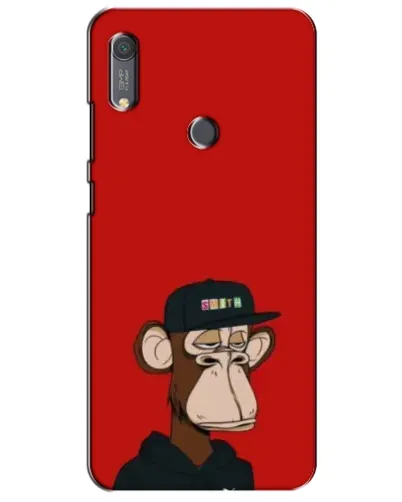 Чохол для Huawei Y6s з картинкою «Bored Ape — червоний фон» Чохол для Huawei Y6s з картинкою «Bored Ape — червоний фон»
