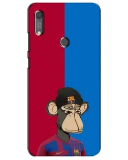 Чохол для Huawei Y6s з картинкою «Bored Ape — фанат Барси»