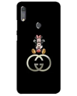 Чехол для Huawei Y6s с картинкой «Минни Маус на лого»