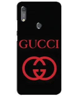 Чехол для Huawei Y6s с картинкой «Gucci — красный логотип»