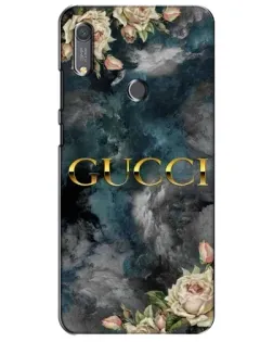 Чехол для Huawei Y6s с картинкой «Абстрактные цветы Gucci»