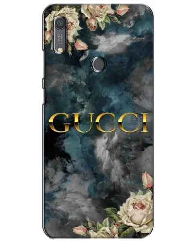 Чехол для Huawei Y6s с картинкой «Абстрактные цветы Gucci»