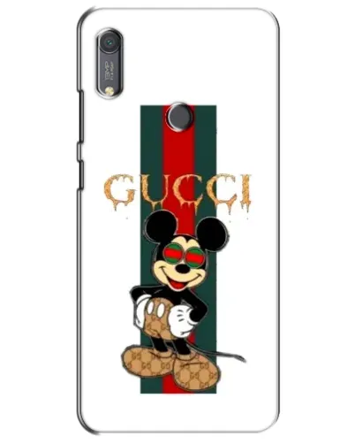 Чехол для Huawei Y6s с картинкой «Микки Маус Gucci — полосы»