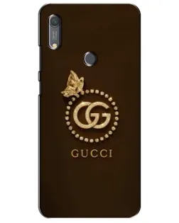 Чехол для Huawei Y6s с картинкой «Gucci — золотая бабочка»