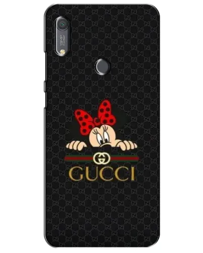 Чехол для Huawei Y6s с картинкой «Минни Маус Gucci — черный»