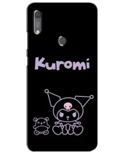 Чохол для Huawei Y6s з картинкою «Kuromi — чорний мінімалізм»