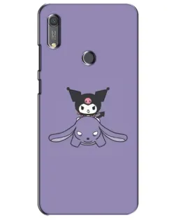 Чохол для Huawei Y6s з картинкою «Kuromi на ліловому фоні»