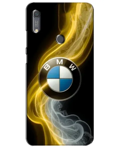 Чехол для Huawei Y6s с картинкой «Золотистый дым BMW»