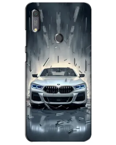 Чехол для Huawei Y6s с картинкой «BMW в свете фар»