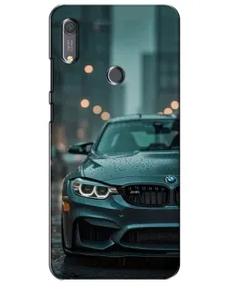 Чохол для Huawei Y6s з картинкою «BMW у вогнях міста»