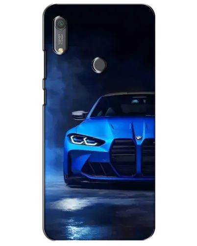 Чехол для Huawei Y6s с картинкой «Голубая BMW M4»