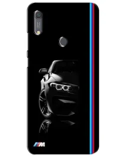 Чохол для Huawei Y6s з картинкою «Силует BMW в темряві»
