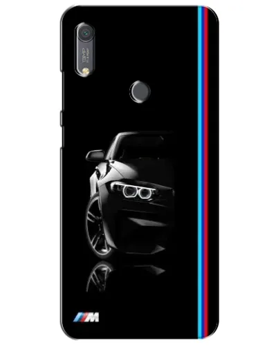 Чехол для Huawei Y6s с картинкой «Силуэт BMW в темноте»