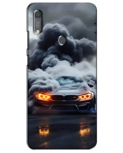 Чехол для Huawei Y6s с картинкой «BMW в дыму»