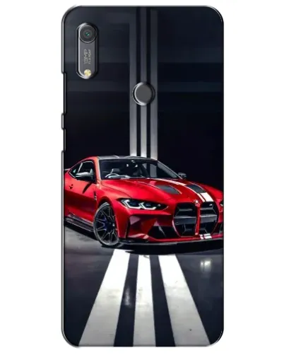 Чехол для Huawei Y6s с картинкой «Красная BMW на дороге»