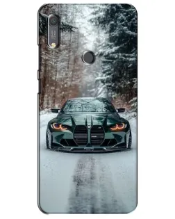 Чохол для Huawei Y6s з картинкою «BMW у зимовому лісі»