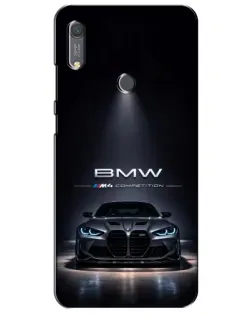 Чохол для Huawei Y6s з картинкою «BMW крізь нічне місто»