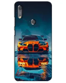 Чохол для Huawei Y6s з картинкою «BMW — золота емблема»