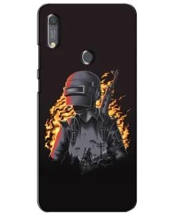 Чохол для Huawei Y6s з картинкою «PUBG — вогняний силует»