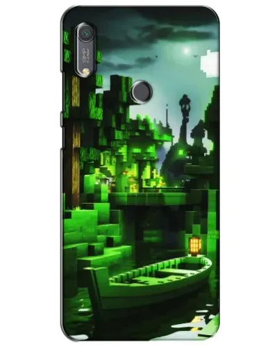 Чехол для Huawei Y6s с картинкой «Minecraft лесной пейзаж»