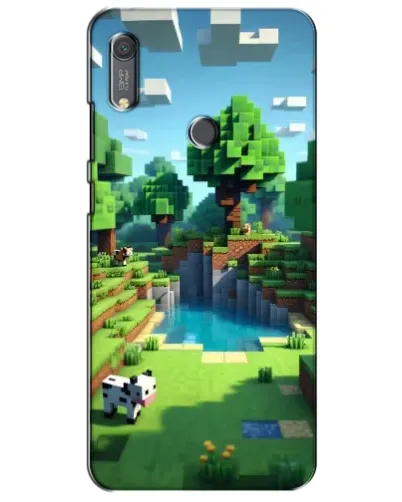 Чехол для Huawei Y6s с картинкой «Minecraft летний день»