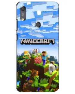 Чехол для Huawei Y6s с картинкой «Minecraft классический мир»